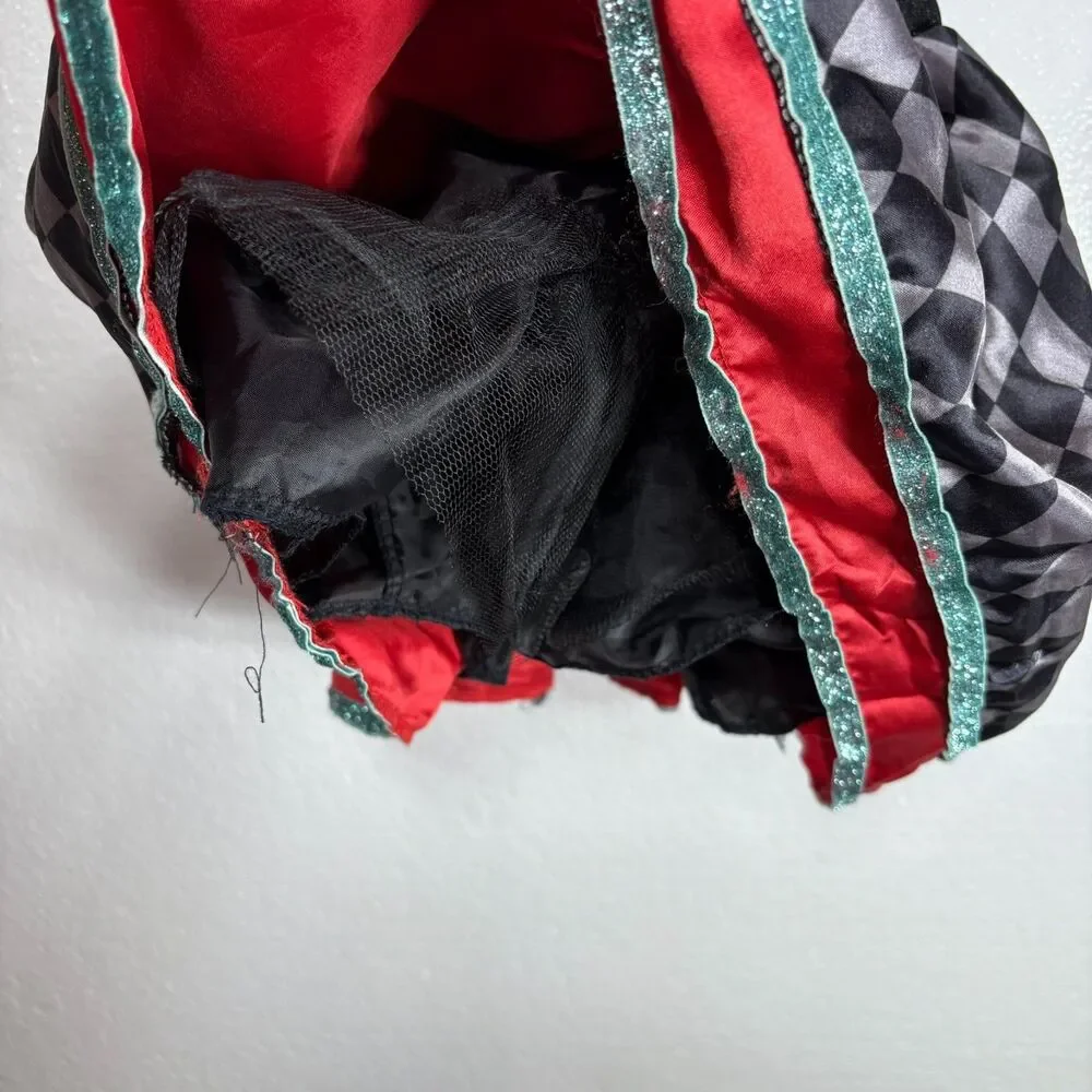Spirit Halloween Carnival Cuties Clown Toddler Costume Dress 3T-4T Black Red